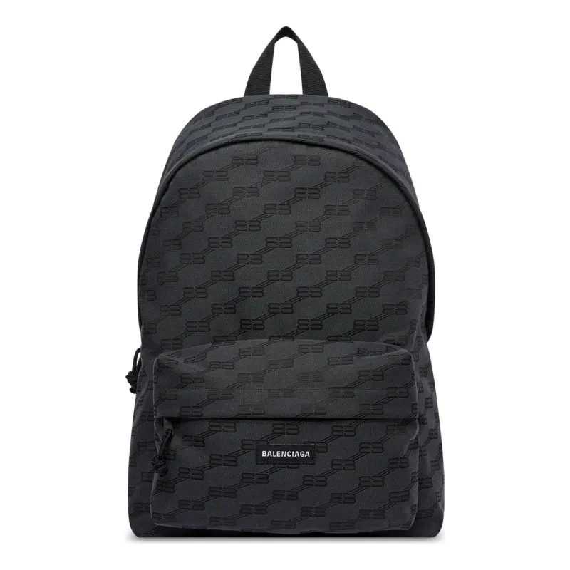 Balenciaga BB Monogram Signature Medium Backpack 'Black' 713044210HH1061 sold by KicksCrew