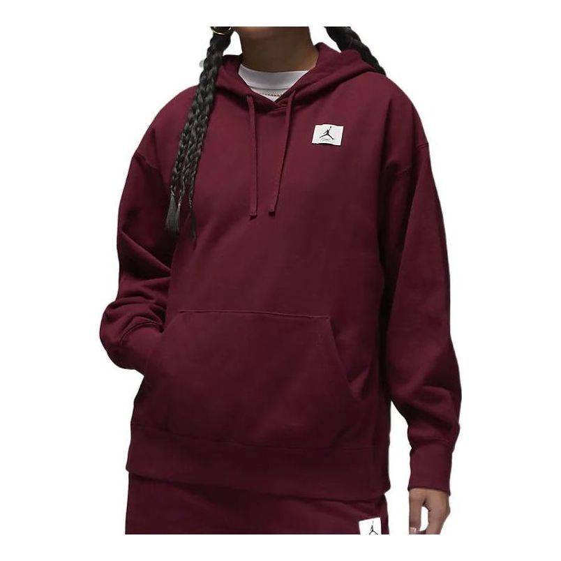 (WMNS) Air Jordan Flight Fleece Hoodie 'Claret' DQ4604-645 sold by KicksCrew
