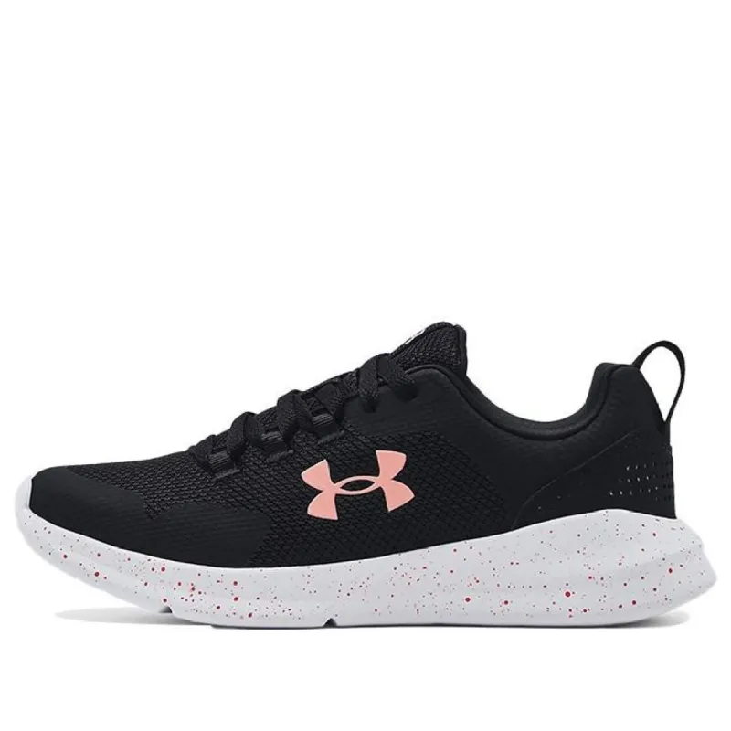 (WMNS) Under Armour Essential 'Black Pink Speckle' 3022955-003 sold by KicksCrew