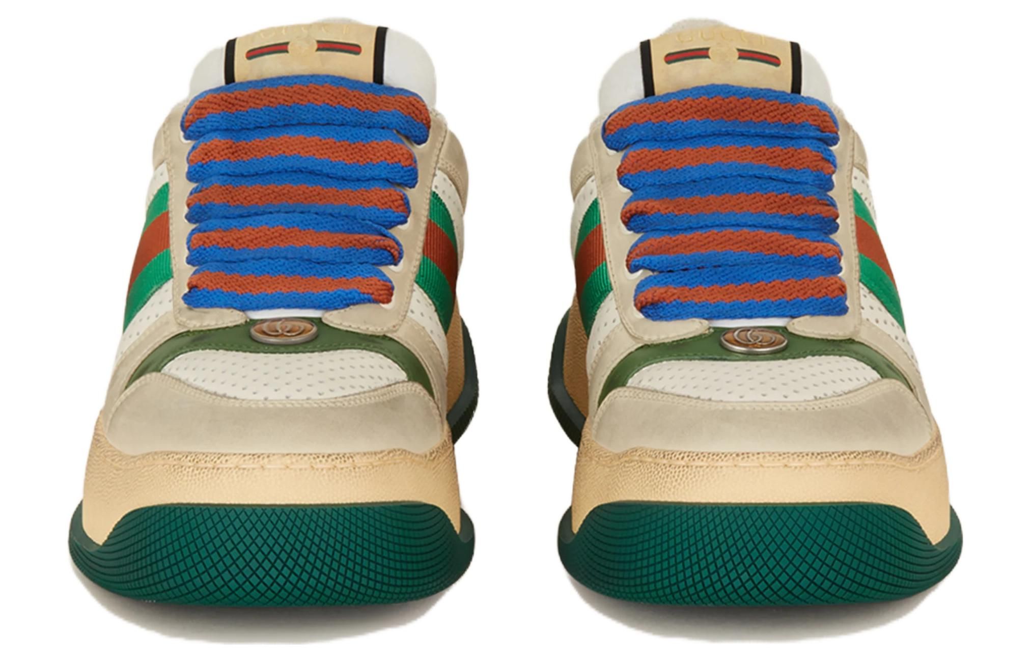 GUCCI Screener GG Leather Sneakers 'Beige Green Blue' 756465-0YIA0-9547 sold by KicksCrew product image thumbnail 3