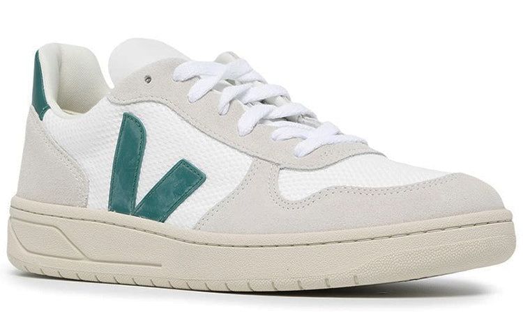 Veja V-10 B-Mesh Lace-Up Sneakers 'White Beige Green' VX0102796 sold by KicksCrew product image thumbnail 2