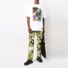 HERON PRESTON Fw21 Split Herons T-shirt 'White Orange' HMAA029F21JER0010122 sold by KicksCrew