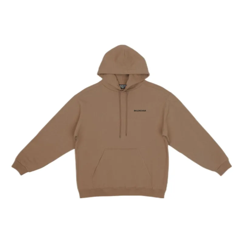 Balenciaga Back Logo Hoodie Regular Fit 'Brown' 600583TMVF57761 sold by KicksCrew