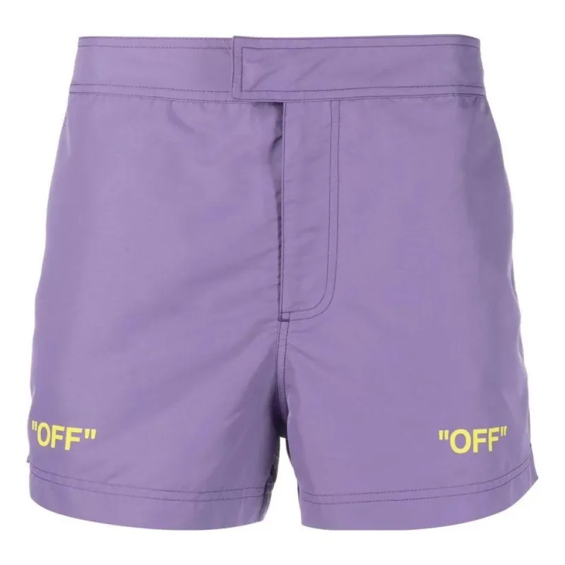 Off-White Off Quote Sunrise Swimshorts 'Dusty Purple' OMFD002S23FAB0013850 sold by KicksCrew