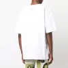 HERON PRESTON Fw21 Split Herons T-shirt 'White Orange' HMAA029F21JER0010122 sold by KicksCrew