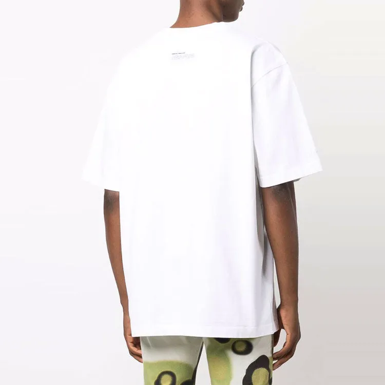 HERON PRESTON Fw21 Split Herons T-shirt 'White Orange' HMAA029F21JER0010122 sold by KicksCrew product image thumbnail 4