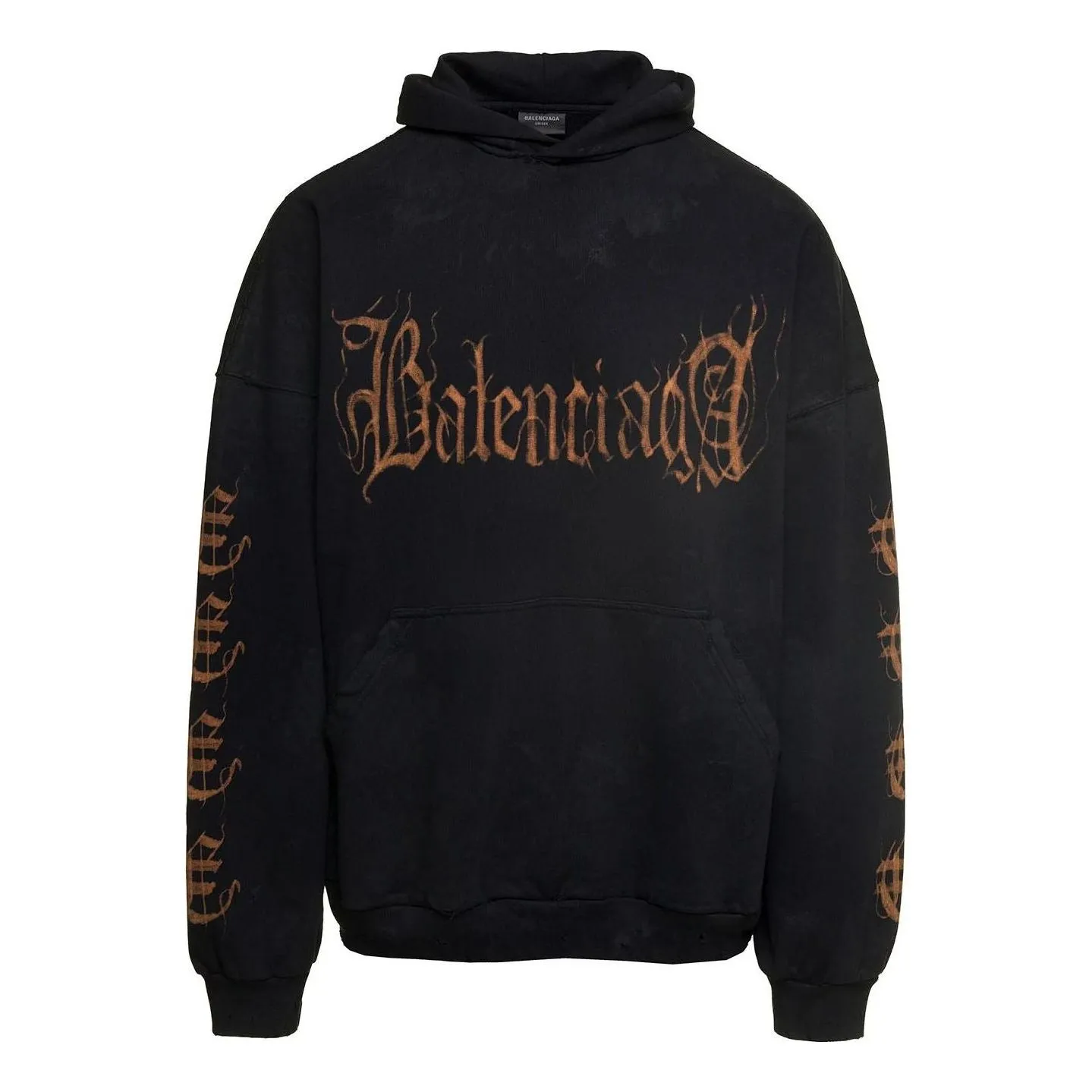 Balenciaga Heavy Metal Cotton Hoodie 'Washed Black' 739024-TOVD8-1055 sold by KicksCrew