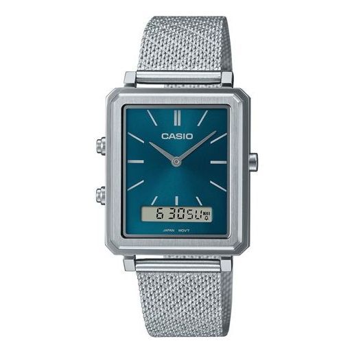 (WMNS) CASIO Analog 'Silver Teal' MTP-B205M-3E sold by KicksCrew