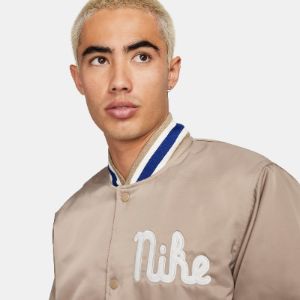 Nike Dugout Loose Satin Jacket Asia Sizing 'Khaki Sail