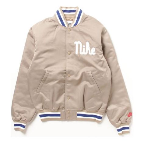 NIKE Dugout Satin Jacket スタジャン カーキ Sサイズ img86499_src.jpg
