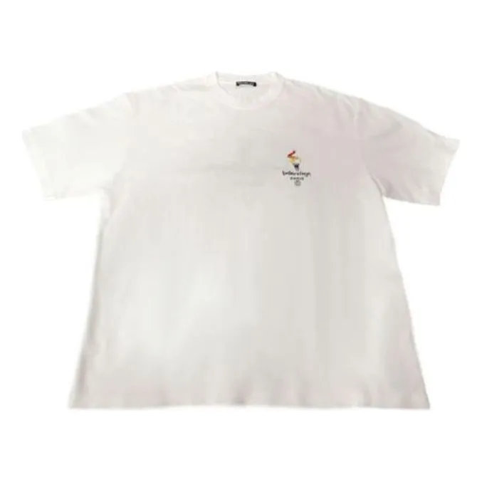 Balenciaga Paris Olympics T-Shirt 'White' 612966TIV449040 sold by KicksCrew