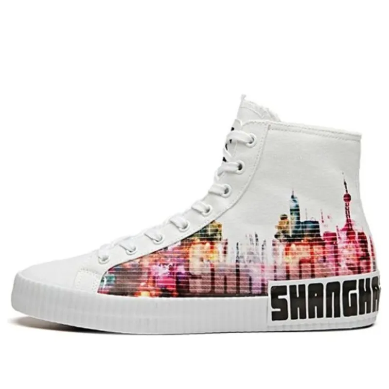 (WMNS) ANTA Life Series Sneakers Canvas High 'Shanghai' 12948620-1 sold by KicksCrew