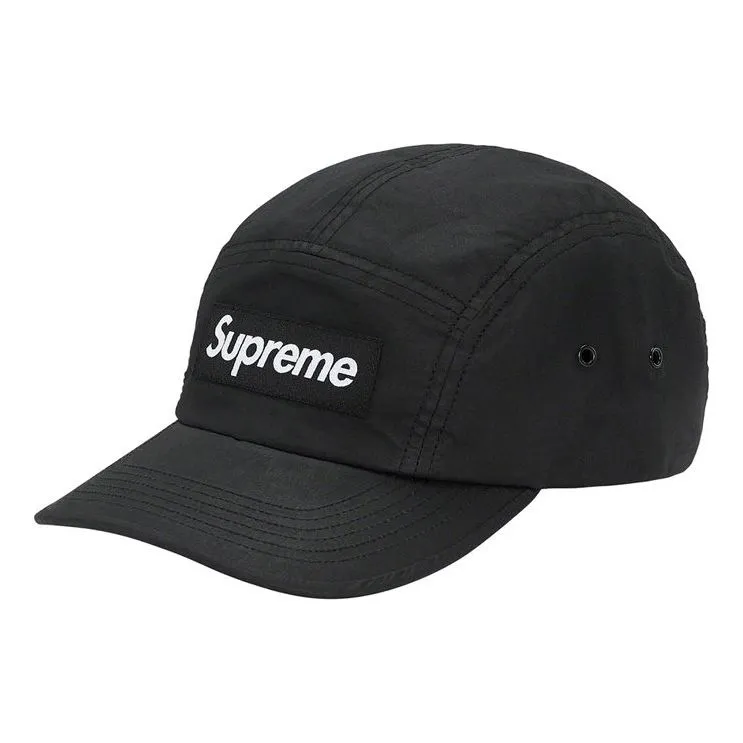 Supreme Barbour Waxed Cotton Camp Cap 'Black White' SUP-SS20-610 sold by KicksCrew