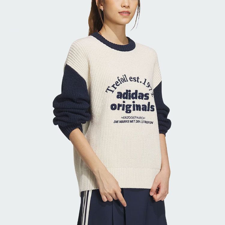 adidas originals Classic Sport Sweater (Gender Neutral) 'White Night Indigo' IW6286 sold by KicksCrew product image thumbnail 4