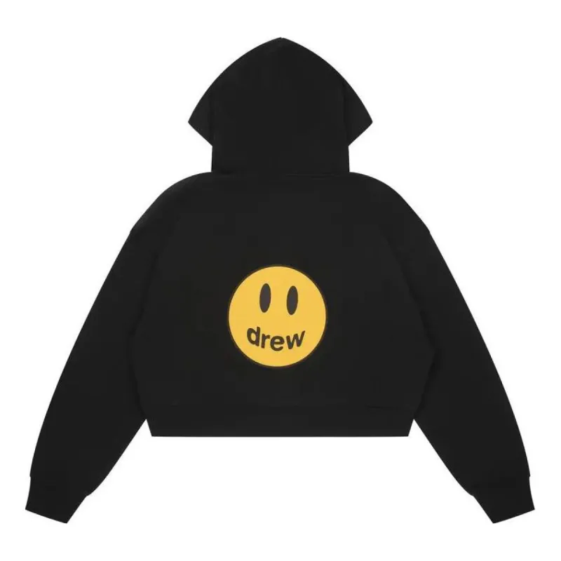 Drew House Cropped Zip Up Hoodie 'Black' DW-FW22-1222-03 sold by KicksCrew