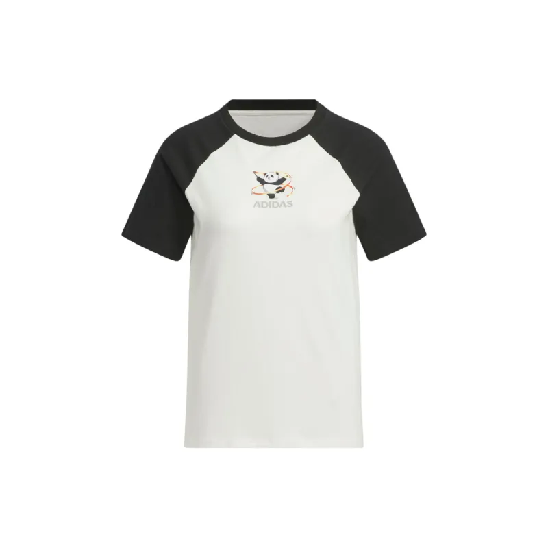 (WMNS) adidas China T-Shirt 'White Black' JI6867 sold by KicksCrew