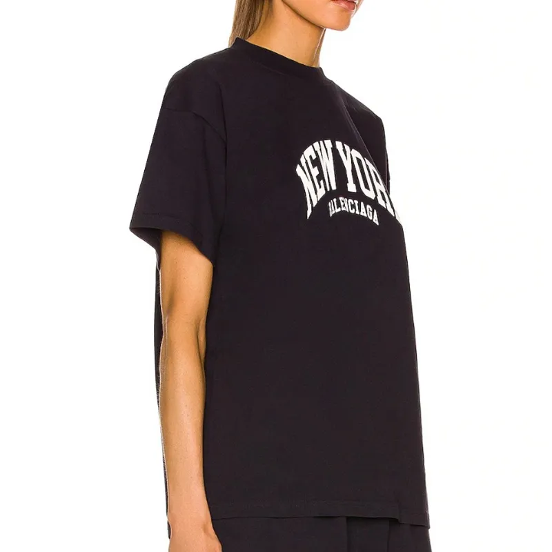 Balenciaga Cities New York T-Shirt Medium Fit 'Dark Blue' 612965TLVM23967 sold by KicksCrew product image thumbnail 4