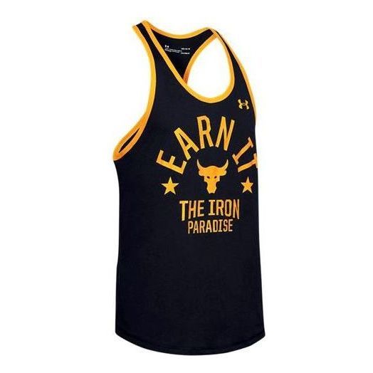Under Armour Project Rock Pain Into Power Tank 'Black Yellow' 1353922-001 sold by KicksCrew