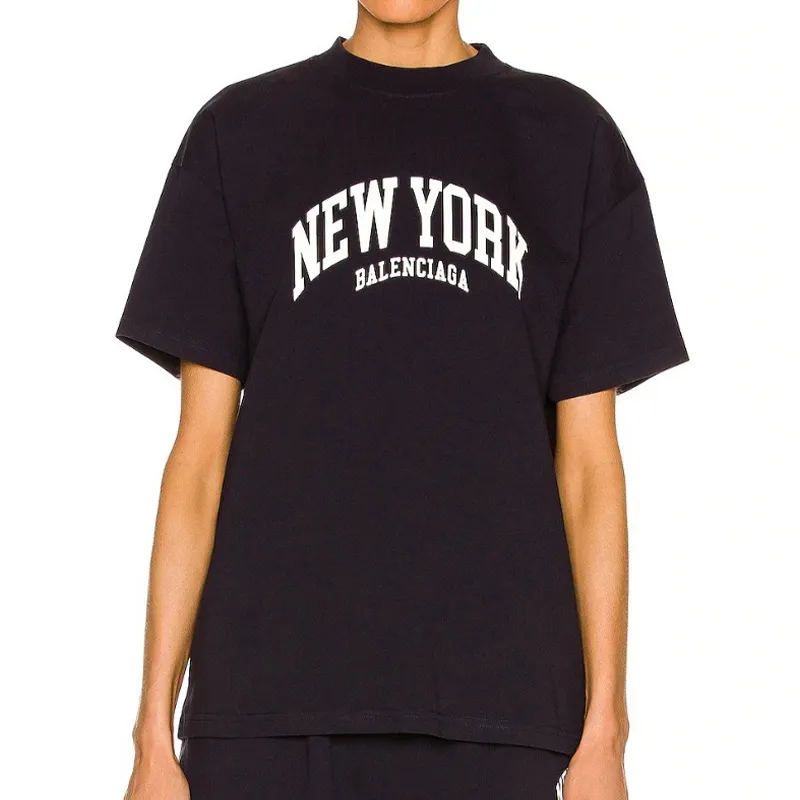 Balenciaga Cities New York T-Shirt Medium Fit 'Dark Blue' 612965TLVM23967 sold by KicksCrew product image thumbnail 2