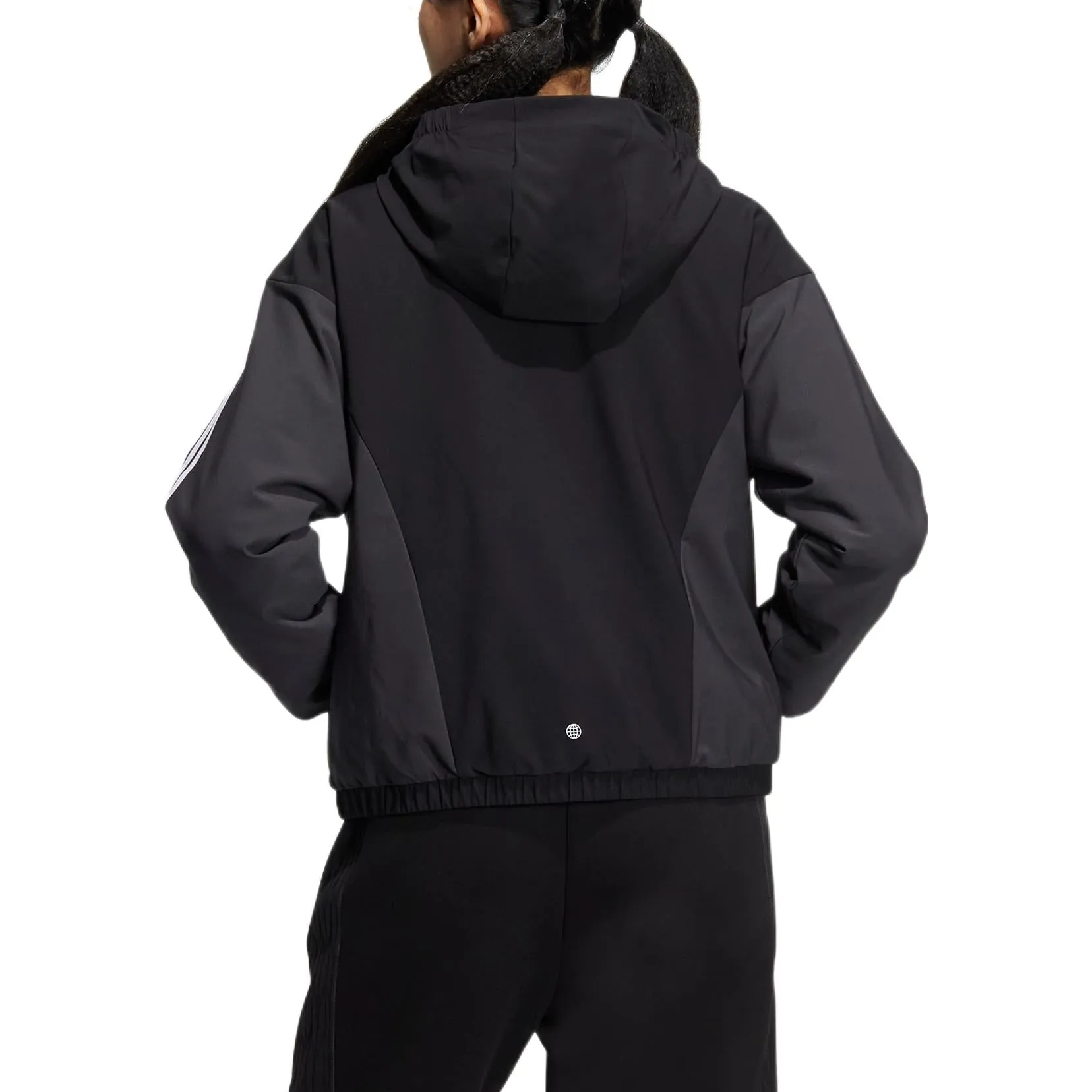 (WMNS) adidas Must Have Woven Jacket 'Black White' HY2874 sold by KicksCrew product image thumbnail 3