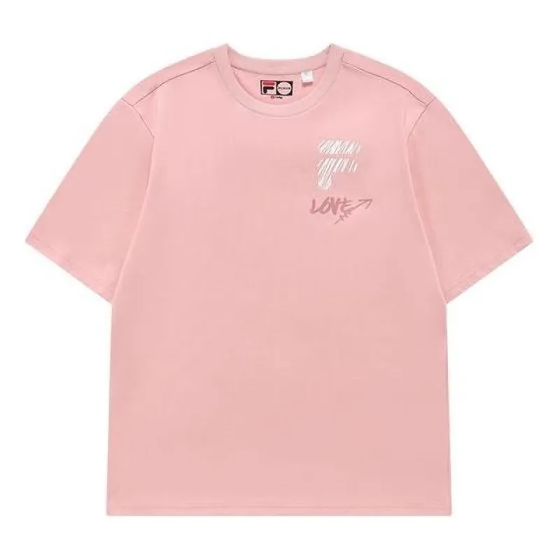 FILA FUSION Casual Logo Tee 'Pink' T11U216103F-PK sold by KicksCrew