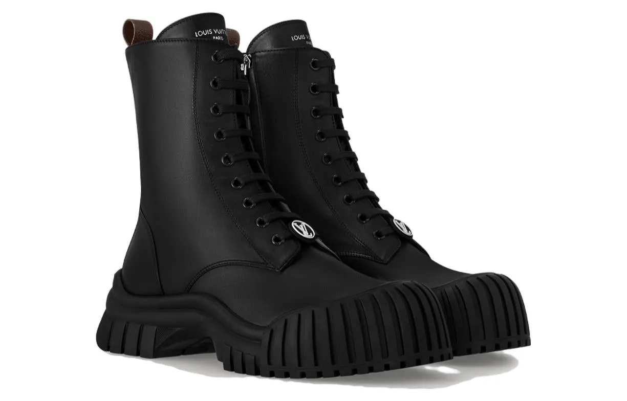 (WMNS) LOUIS VUITTON Ruby Flat Ranger Boots 'Black Plain' 1ABPS0 sold by KicksCrew product image thumbnail 2