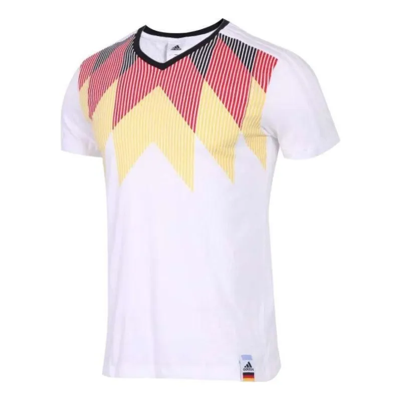 adidas Germany Country Identity T-Shirt 'White Red Yellow' CF1734 sold by KicksCrew