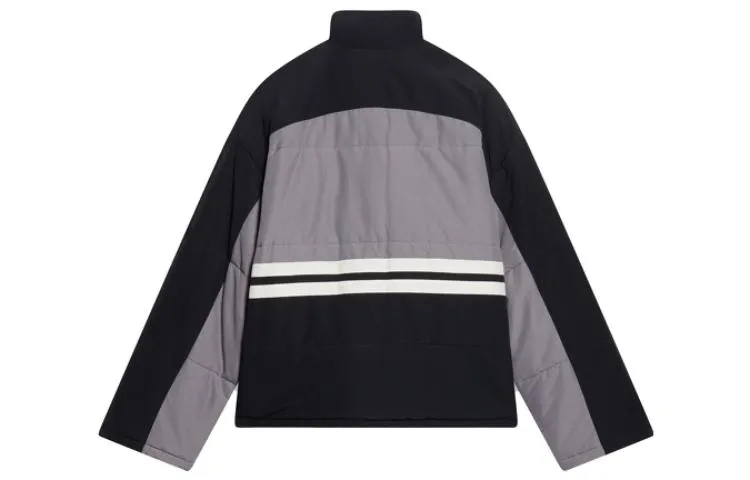 Balenciaga Padded Funnel-Neck Tracksuit Jacket 'Grey Black' 675462-TKO48-1000 sold by KicksCrew product image thumbnail 2