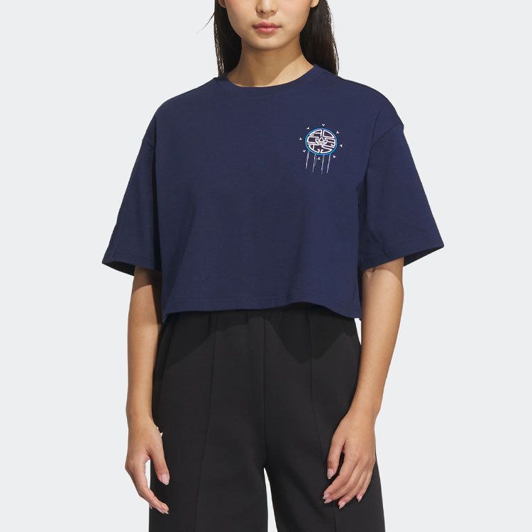 (WMNS) adidas Originals Toc Graphic T-Shirt 'Navy' IP1757 sold by KicksCrew product image thumbnail 2
