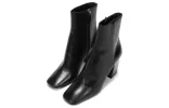 (WMNS) PRADA Leather Square Toe Ankle Pumps 'Black' 1T722L_P70_F0002_F_B085 sold by KicksCrew