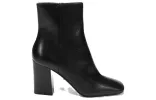 (WMNS) PRADA Leather Square Toe Ankle Pumps 'Black' 1T722L_P70_F0002_F_B085 sold by KicksCrew
