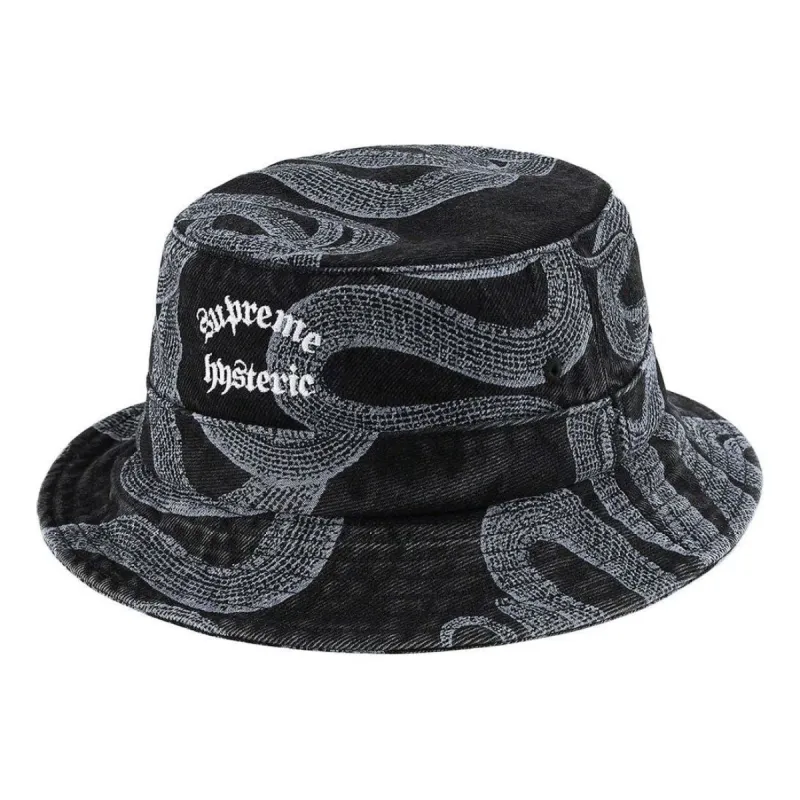 Supreme x HYSTERIC GLAMOUR Snake Denim Crusher 'Black White' SUP-SS21-561 sold by KicksCrew