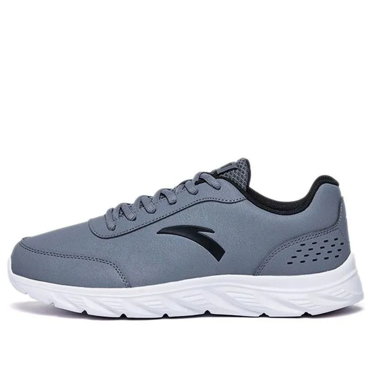 ANTA Running Series Sneakers Leather 'Stone Grey' 91835529-2 sold by KicksCrew
