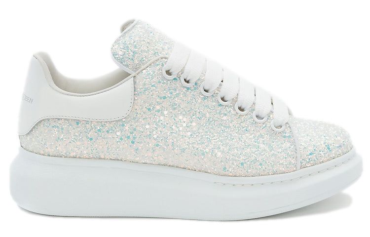 (WMNS) Alexander McQueen Oversized Glitter Sneaker 'Silver' 558944W4SA18316 sold by KicksCrew product image thumbnail 2