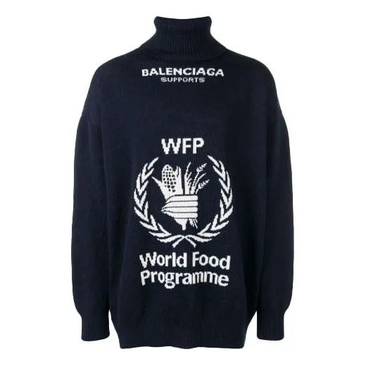 Balenciaga x World Food Programme Jumper 'Navy White' 542703T15074177 sold by KicksCrew