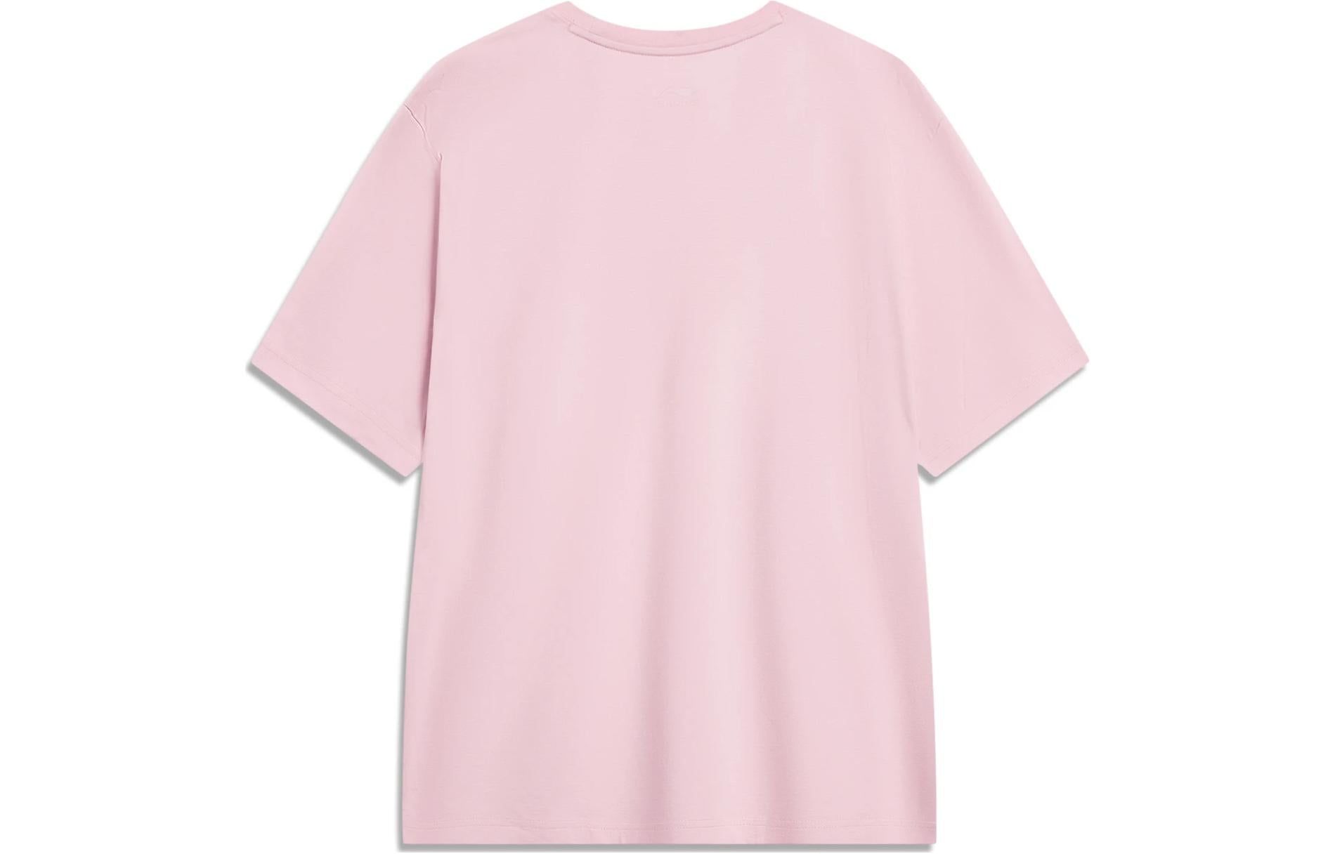 Li-Ning Triple Logo Loose Fit T-shirt 'Pink' AHST787-5 sold by KicksCrew product image thumbnail 2