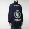 Balenciaga x World Food Programme Jumper 'Navy White' 542703T15074177 sold by KicksCrew