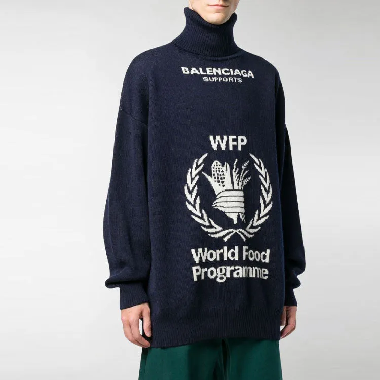 Balenciaga x World Food Programme Jumper 'Navy White' 542703T15074177 sold by KicksCrew product image thumbnail 3
