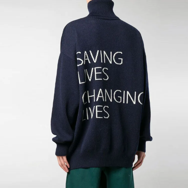 Balenciaga x World Food Programme Jumper 'Navy White' 542703T15074177 sold by KicksCrew product image thumbnail 4