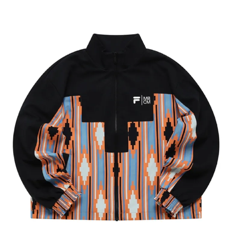 (WMNS) FILA FUSION x Marcelo Burlon Woven Jacket 'Black Orange Blue' T11W229703F-BK sold by KicksCrew