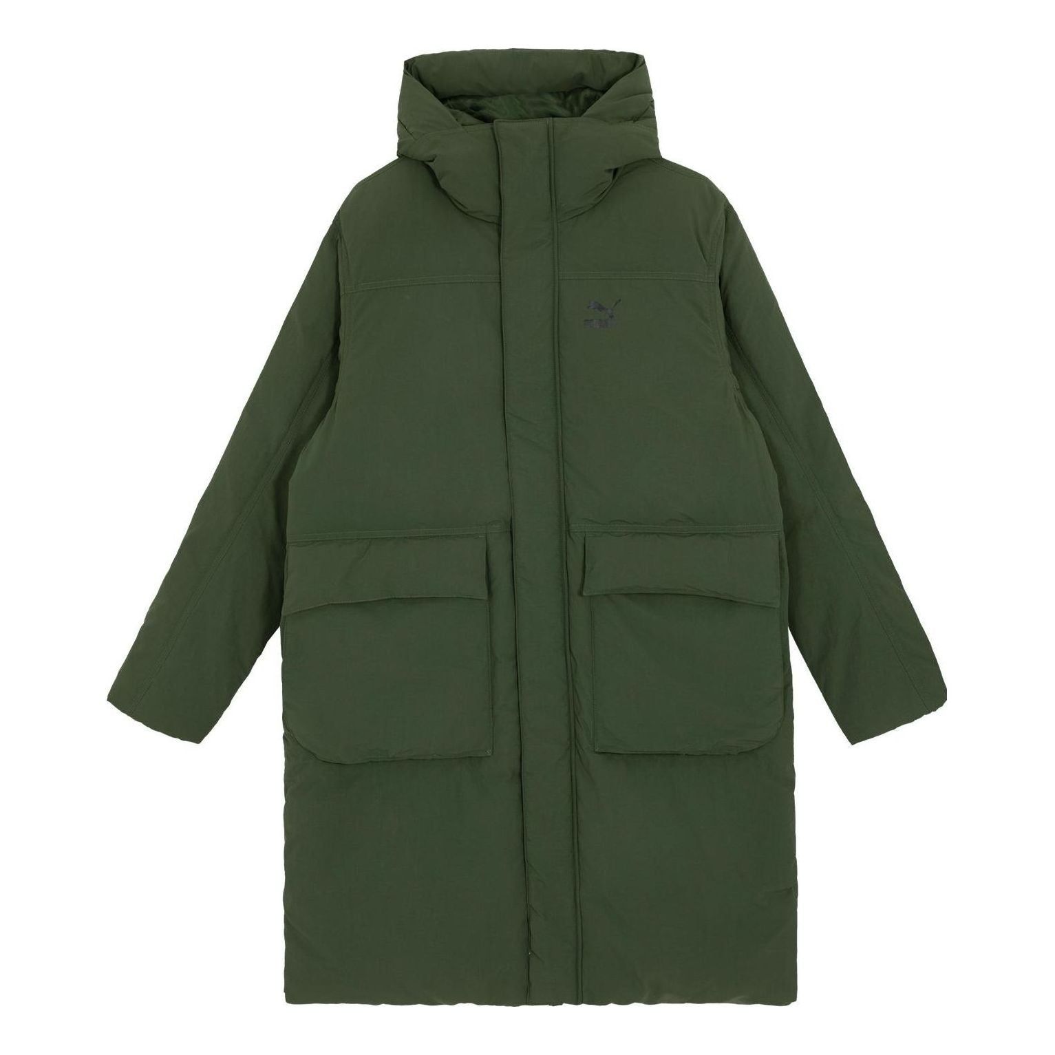 Puma Long Down Coat 'Green' 621684-31 sold by KicksCrew