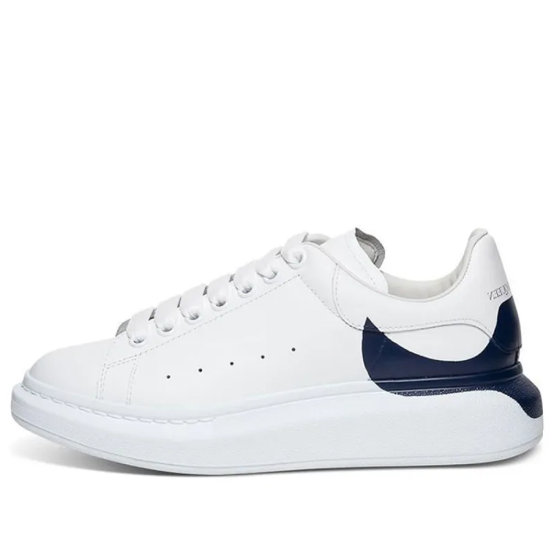 Alexander McQueen Oversized Sneaker 'White Navy Heel' 645863WHZ4L9098 sold by KicksCrew