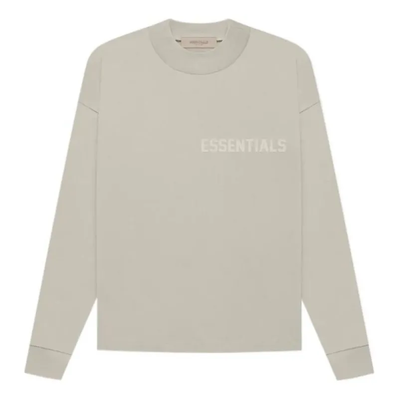 Fear of God Essentials FW22 Ls Tee smoke Logo T-Shirts ' Grey' ESSLTLE2011MJ sold by KicksCrew