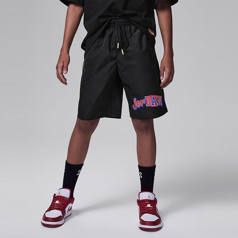 (GS) Air Jordan Woven Shorts 'Black Red' FV2833-010 sold by KicksCrew product image thumbnail 5