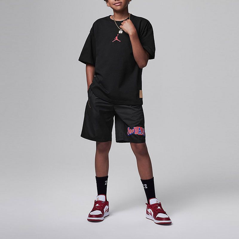 (GS) Air Jordan Woven Shorts 'Black Red' FV2833-010 sold by KicksCrew product image thumbnail 4