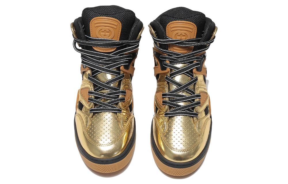 GUCCI Basket Sneakers 'Tan Gold Black' 724005-AABB8-8047 sold by KicksCrew product image thumbnail 4