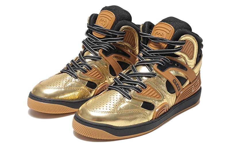 GUCCI Basket Sneakers 'Tan Gold Black' 724005-AABB8-8047 sold by KicksCrew product image thumbnail 3