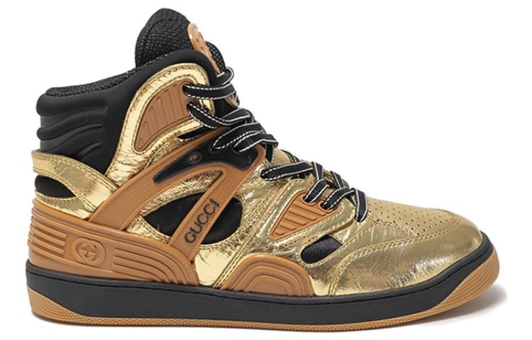 GUCCI Basket Sneakers 'Tan Gold Black' 724005-AABB8-8047 sold by KicksCrew product image thumbnail 2