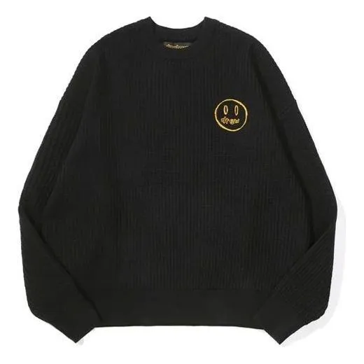 Drew House Mascot Waffle Sweater 'Black' DR-FW21-061 sold by KicksCrew