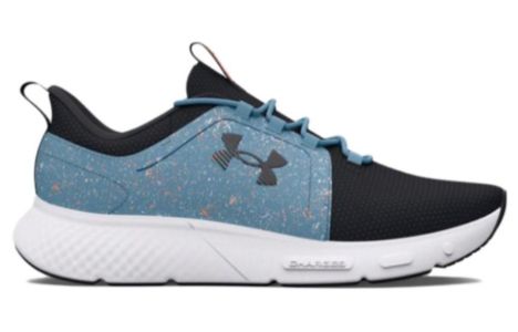 (WMNS) Under Armour Charged Propel Paint Splatter Sneakers 'Blue Black' 3026853-100 sold by KicksCrew